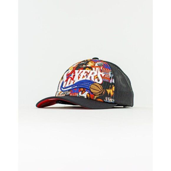 NBA Slam Allen Iverson Philadelphia 76ers Trucker Hat Cap  OS New Mitchell& Ness - Picture 1 of 10